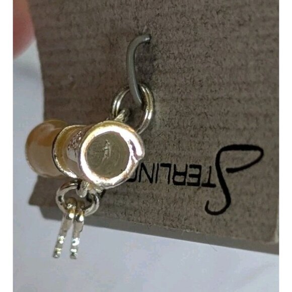 2 Sterling Silver Charms Graduation Cap Diploma Hat Pendant Grad Gift Deadstock - Picture 7 of 11